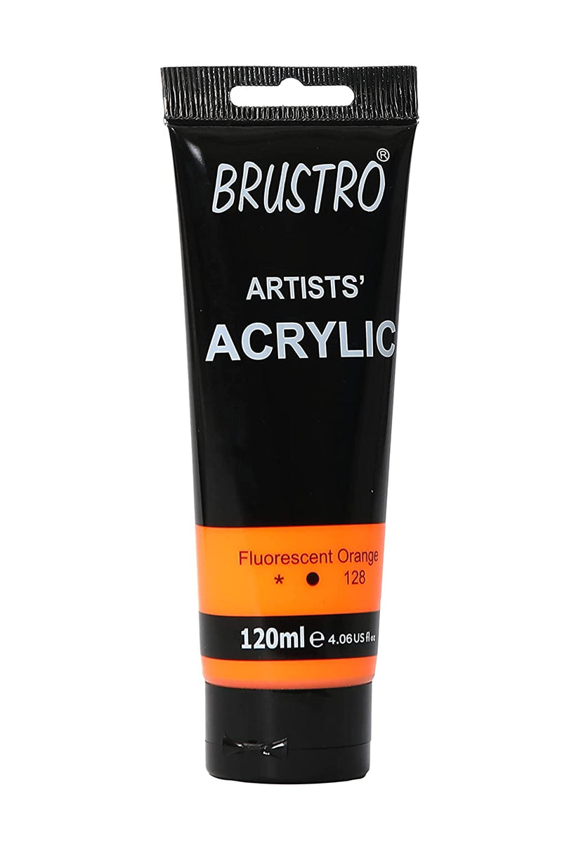 Brustro Arists' Acrylic 120ml Flourescent Orange