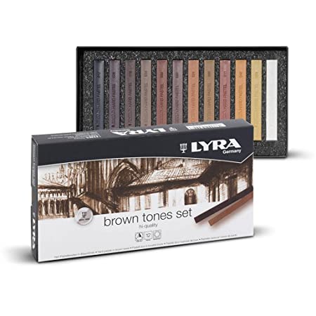 Lyra Polycrayons Square Pastel Crayon Set in Brown Tones (Assorted, Pack of 12)