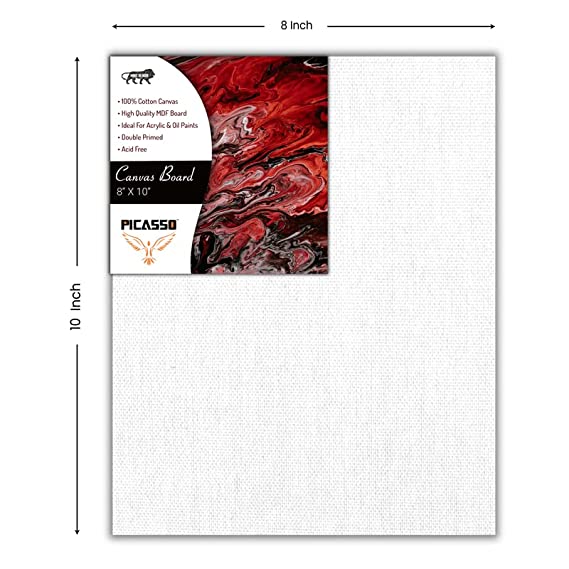 Picasso Artist Canvas Board (8" x 10" ( Pack of 6 ))