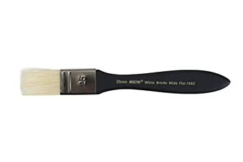 Brustro Artists White Bristle Wide Flat Brush - Series 1002 - Size - 25MM