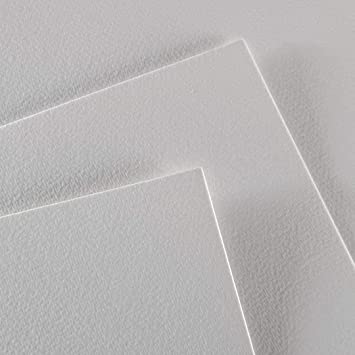 Canson Montval Watercolour 185 GSM Cold Pressed 50 x 65 cm Paper Sheets(White, 25 Sheets)