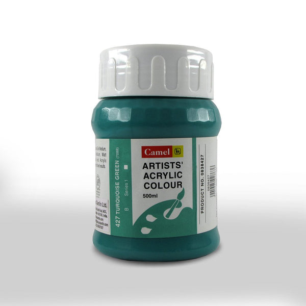CAMEL ARTIST ACRYLIC COLOUR 500ML – Turquoise Green