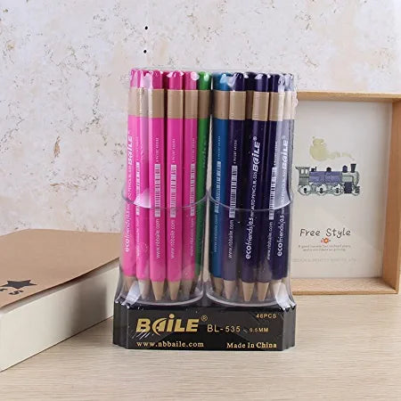 Baile 0.7mm automatic pencils mechanical pencil propelling pencil 0.7mm auto pencil Drawing pen COLOUR MAY VERY PACK OF (24)