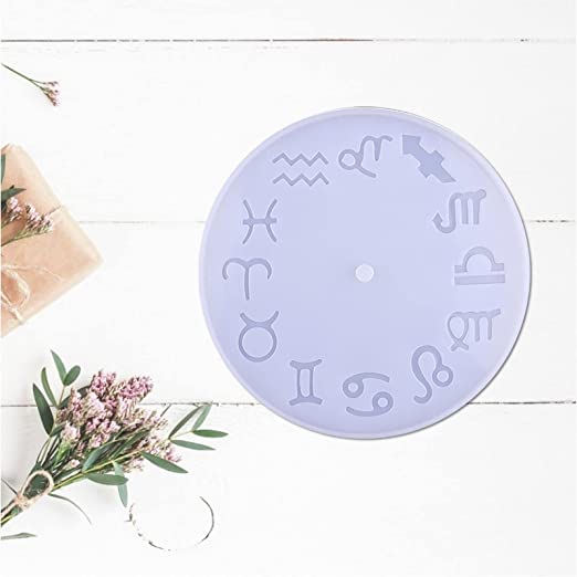Resin Clock Mold DIY Constellation Number Clock Casting Epoxy Mold Silicone Mold Resin Craft Mold