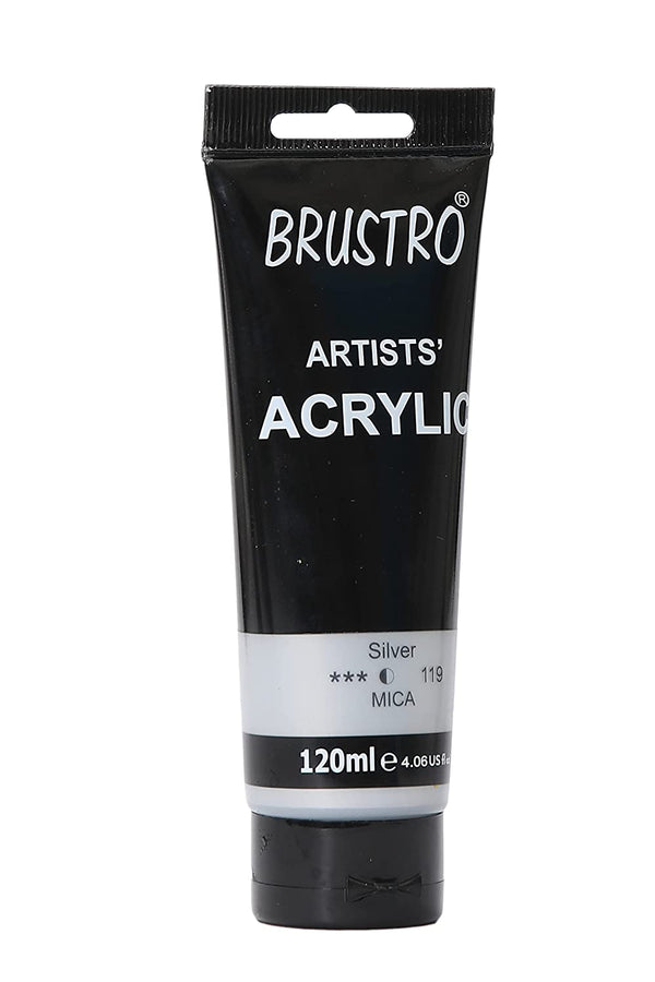 Brustro Arists' Acrylic 120ml Silver