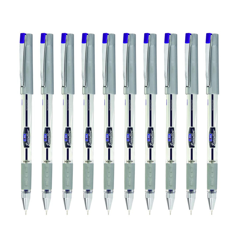 LINC Executive SL-500 Gel Pen (Blue, Pack of 10)