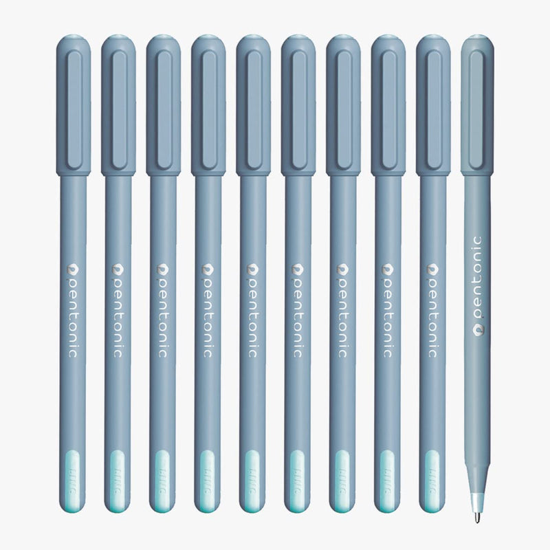 LINC Pentonic Frost Ball Point Pen (0.7mm, Blue Ink, Pack of 10 )