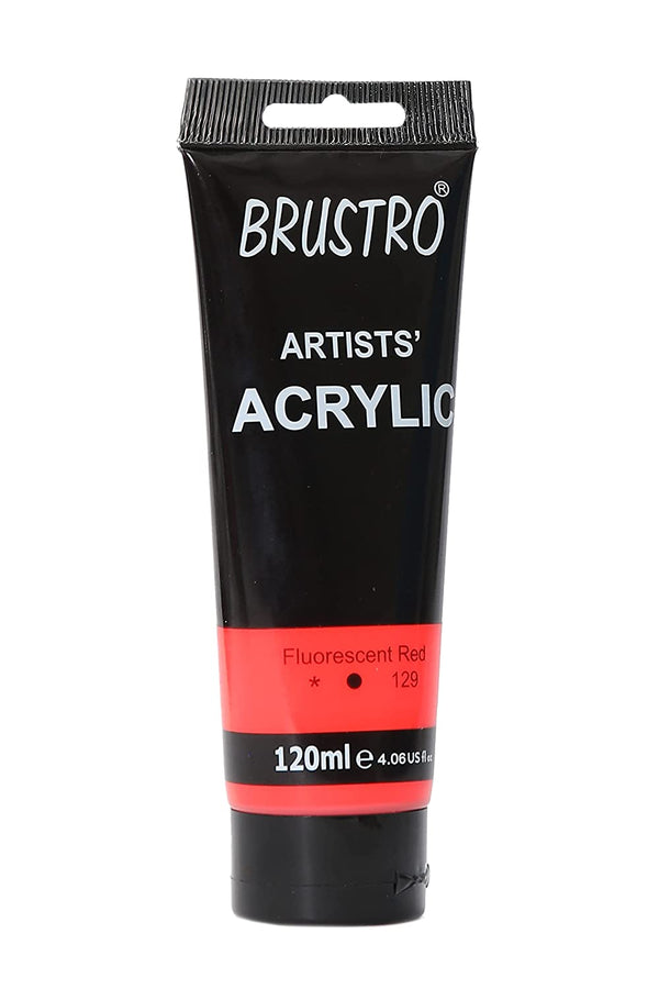 Brustro Artists Acrylic 120ml Flourescent Red