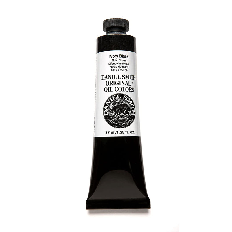 Daniel Smith Water Soluble Oils Color 37ml Paint Tube, Ivory Black