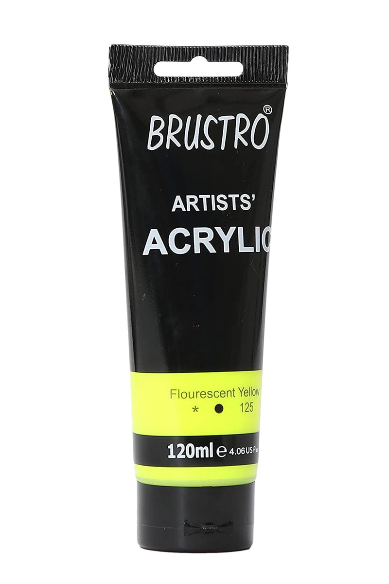 Brustro Artists Acrylic 120ml Flourescent Yellow