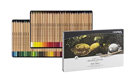 LYRA GERMANY Rembrandt Aquarell Watercolour Art Pencil Set with Metal Case (Assorted, Pack of 72)