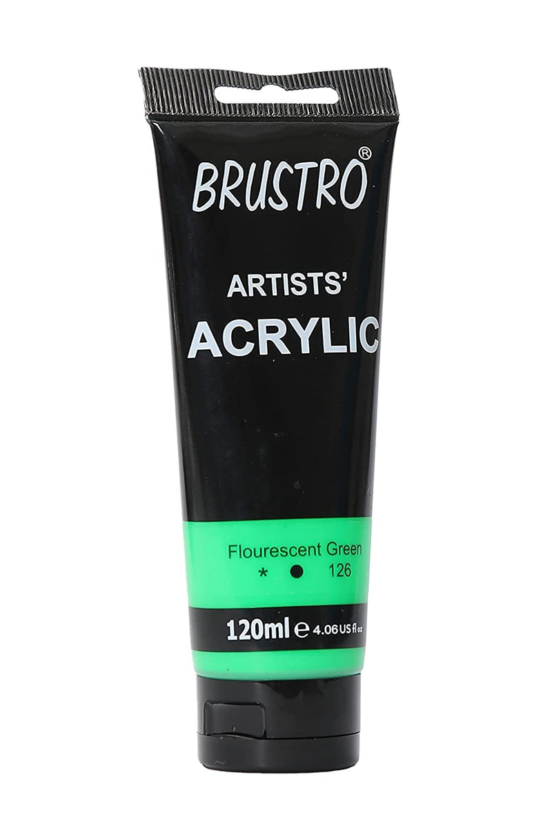 Brustro Arists' Acrylic 120ml Flourescent Green