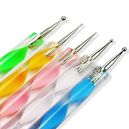 ASINT 5Pcs Embossing Stylus Set Double End Tracing Dotting Pen Tool for Carbon Transfer Paper Painting Pottery Clay Indentation Tools