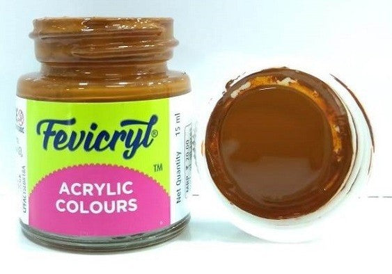 Fevicryl Fabric Acrylic Colour 15 ml No-01 Brunt Sienna, Pack of 2