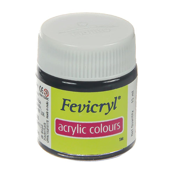 Fevicryl Fabric Acrylic Colour 15 ml No-02 Black, Pack of 2