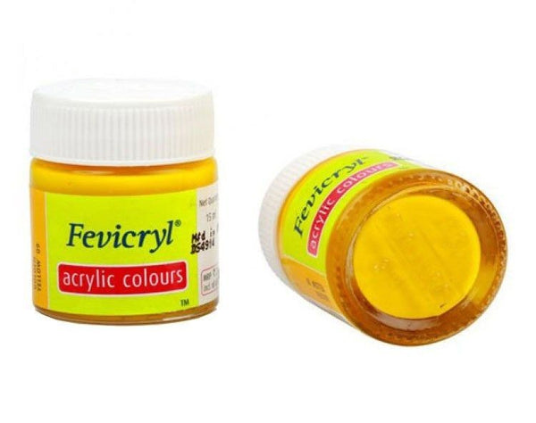 Fevicryl Fabric Acrylic Colour 15 ml No-09 Golden Yellow, Pack of 2