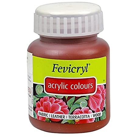 Fevicryl Fabric Acrylic Colour 15 ml No-10 Indian Red, Pack of 2