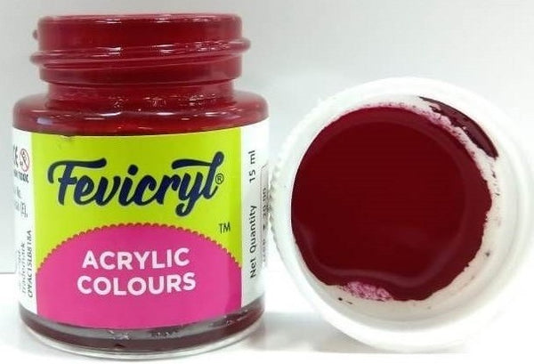 Fevicryl Fabric Acrylic Colour 15 ml No-14 Maroon, Pack of 2