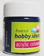 Fevicryl Fabric Acrylic Colour 15 ml No-19 Prussian Blue, Pack of 2