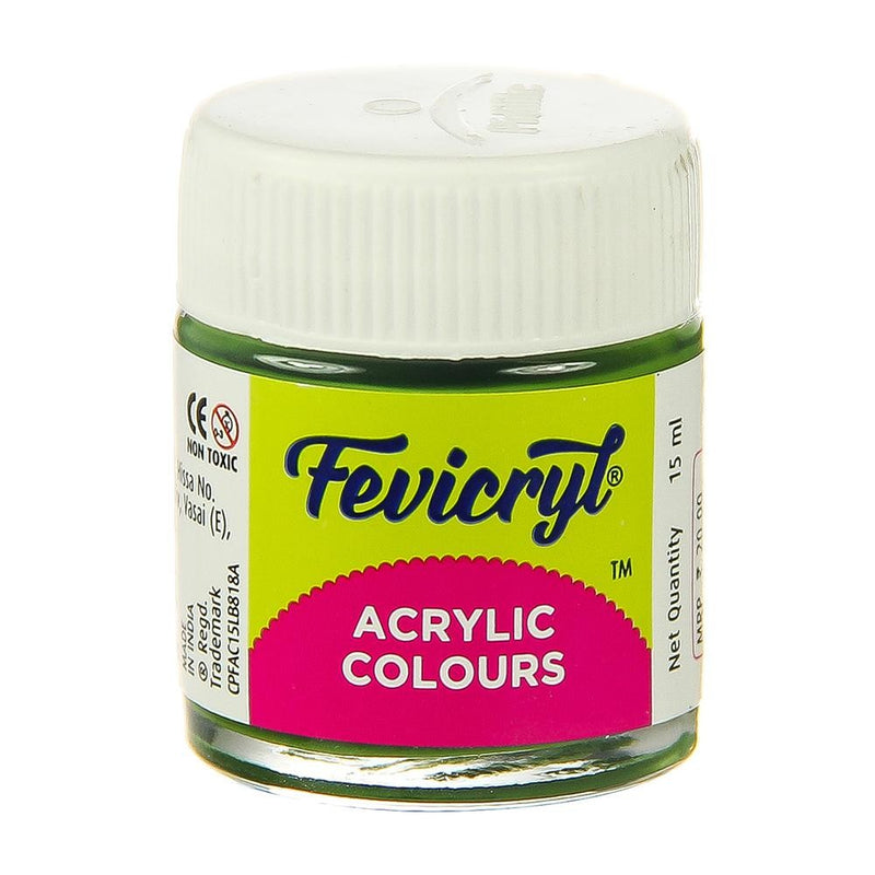 Fevicryl Fabric Acrylic Colour 15 ml No-21 Sap Green, Pack of 2