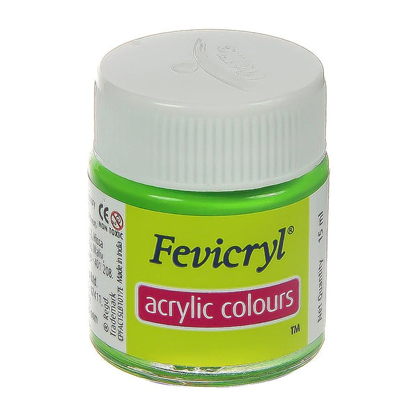 Fevicryl Fabric Acrylic Colour 15ml No-62 Leaf Green, Pack of 2