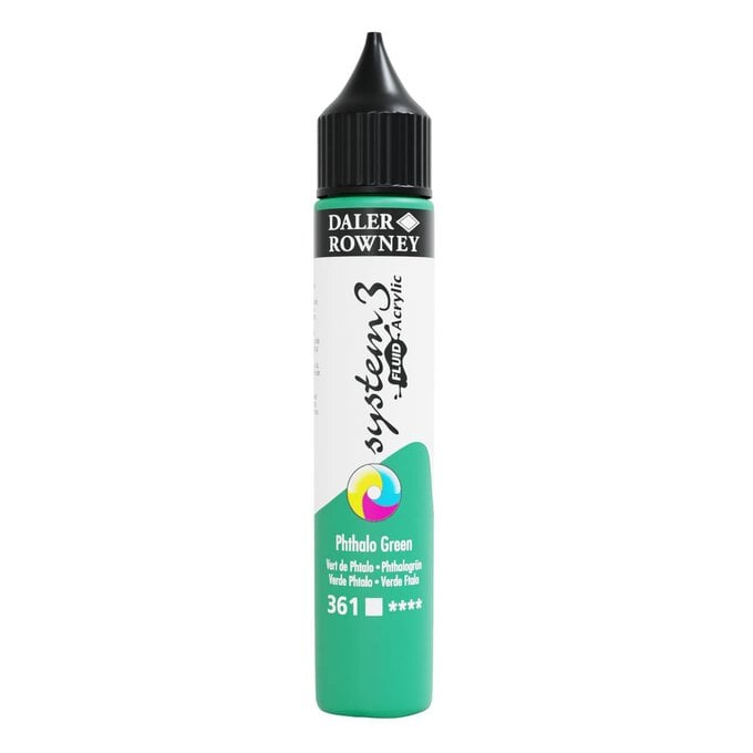 Daler Rowney System3 Fluid 29.5ML Phthalo Green (Pack of 1)