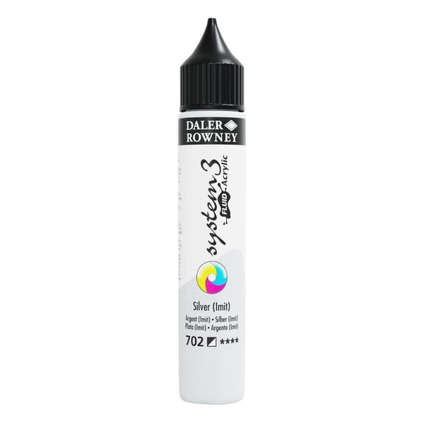 Daler Rowney System3 Fluid 29.5ML Silver Imit (Pack of 1)