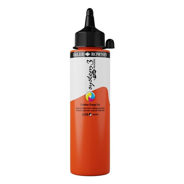 Daler Rowney System3 Fluid 250 ML Cadmium Orange Hue (Pack of 1)
