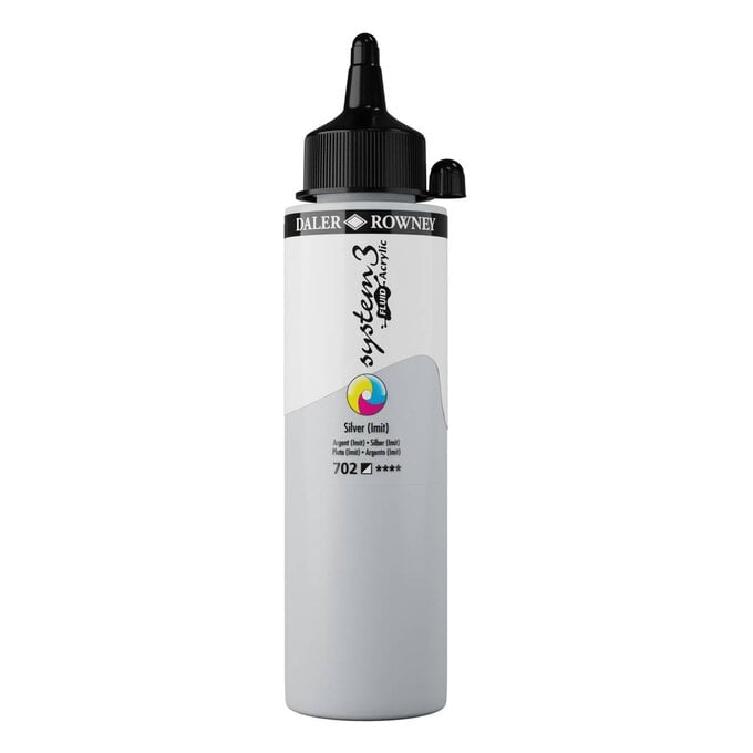 Daler Rowney System3 Fluid 250 ML Silver Imit (Pack of 1)