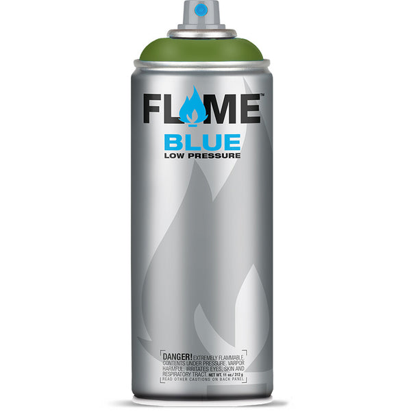 Flame Blue Low Pressure Acrylic Camo Green Colour Graffiti Spray Paint - FB 658 (400ml)
