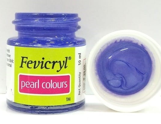 Fevicryl Fabric Acrylic Pearl Colour 10 ml- 307 Pearl Lilac, Pack of 2