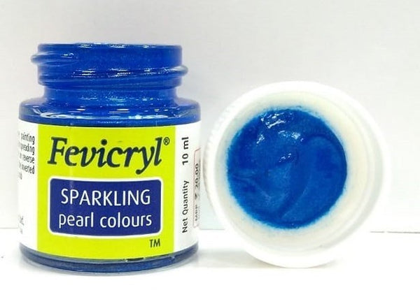Fevicryl Sparkling Pearl Colours 10 ml-904 Dark Blue Pack of 2
