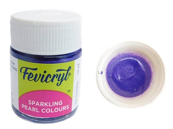 Fevicryl Sparkling Pearl Colours 10 ml-906 Violet, Pack of 2