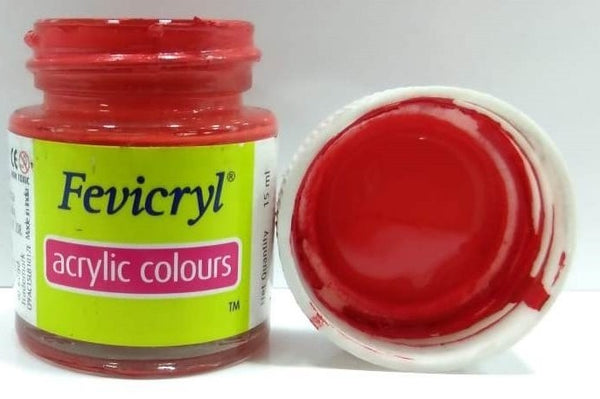 Fevicryl Acrylic Colours 15 ml Coral Red-66, Pack of 2