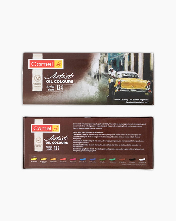 Camel Artist's Oil Colour Box - 20 ml tubes (Set of 12)