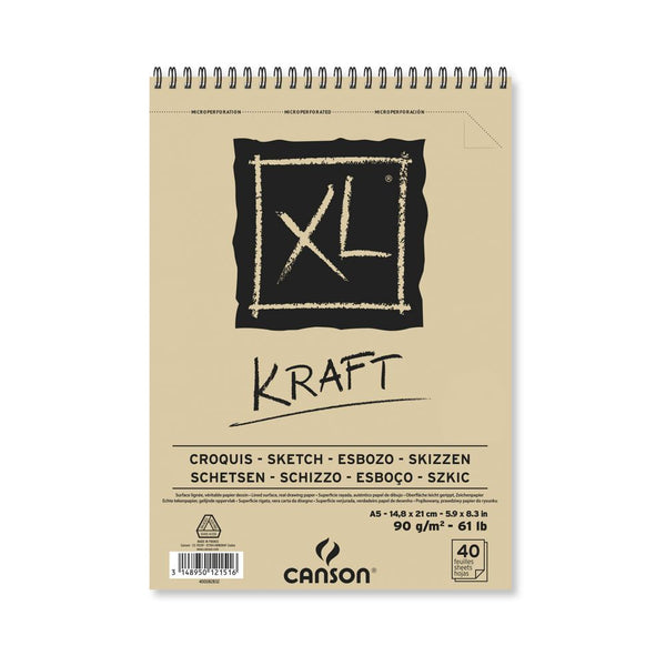 Canson Xl Kraft 90 Gsm Laid 50 X 65 Cm Paper Sheets(White- 25