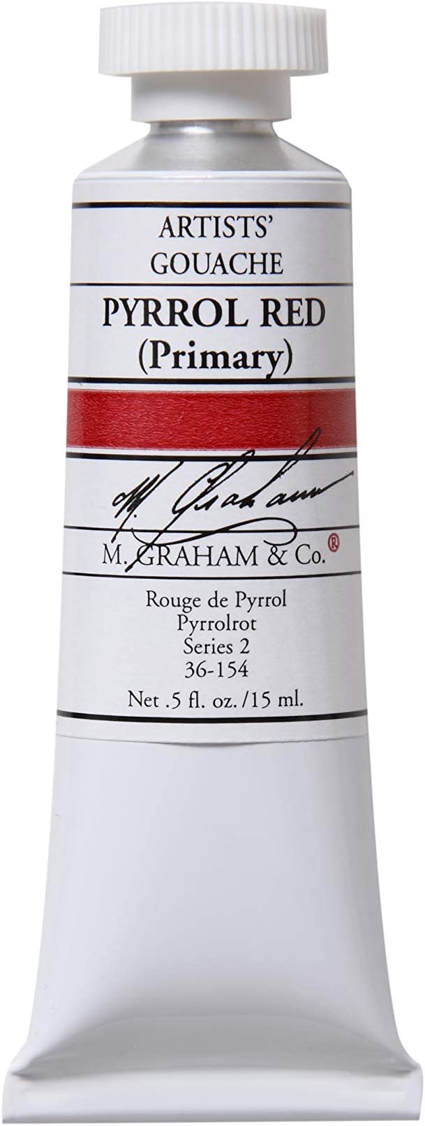 M. Graham 1/2-Ounce Tube Gouache Paint, Pyrrol Red Primary