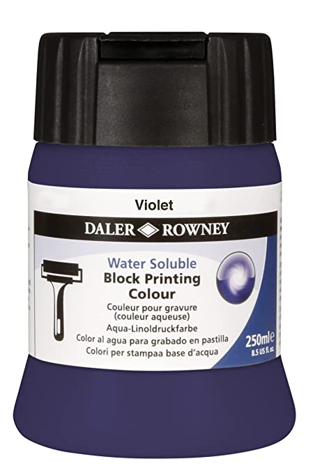 Daler-Rowney Water Soluble Block Printing Colour (250ml, Violet) Pack of 1