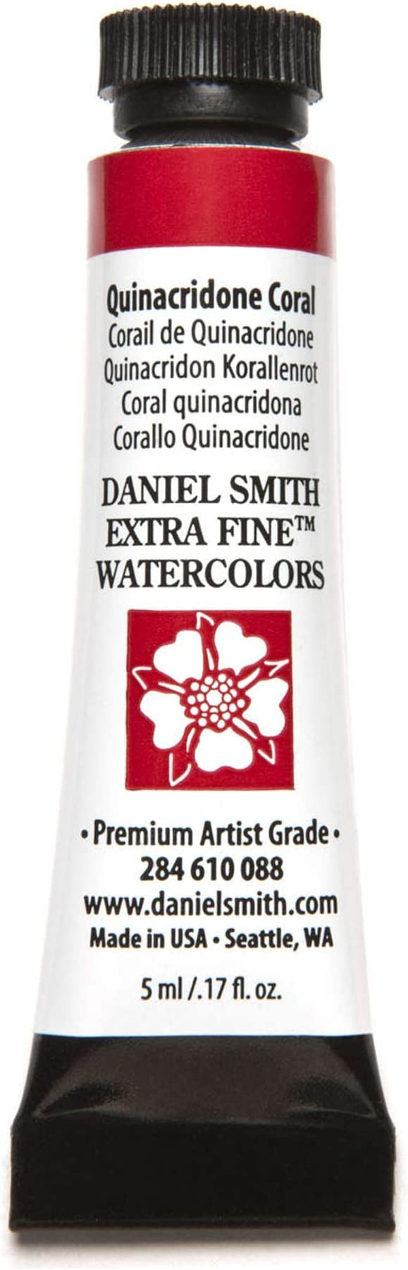 Daniel Smith 284610088 Extra Fine Watercolors Tube, 5ml, Quinacridone Coral