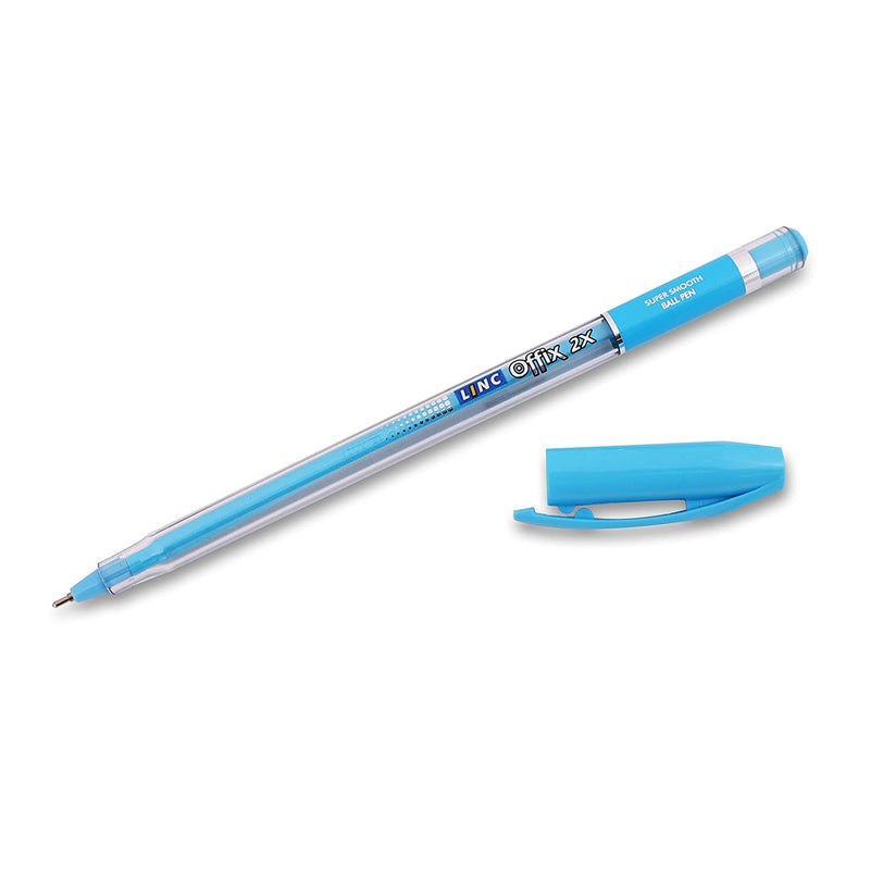 Linc Offix 2X Ball Pen (Blue, 5 Pcs Pouch, Pack of 3)