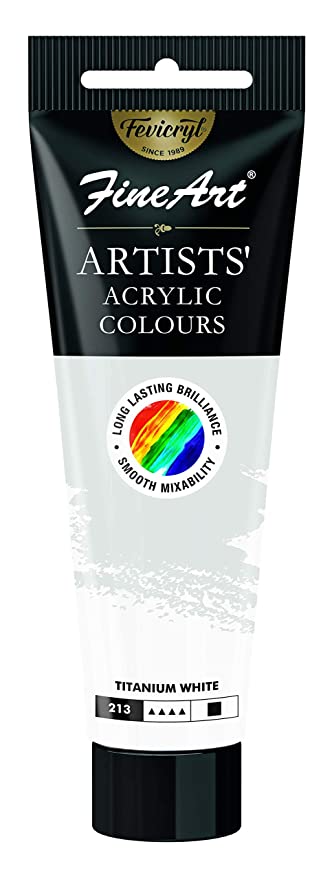 Fevicryl Fine Art Artists Acrylic Colour 100ml No- 213 Titanium White