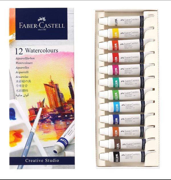 Faber-Castell Creative Studio Watercolours, 5 ml - Set of 12