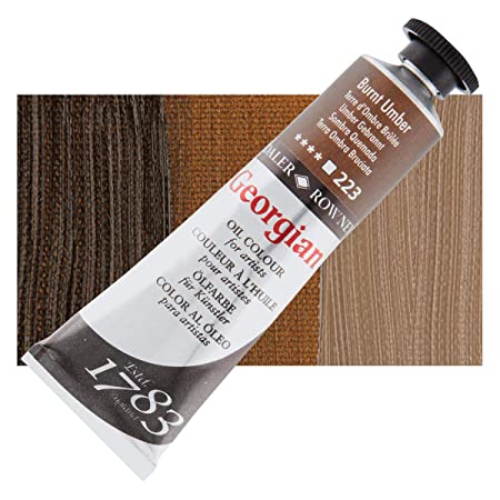 Daler-Rowney Georgian Oil Colour Metal Tube (38ml, Burnt Umber-223, Pack of 1)