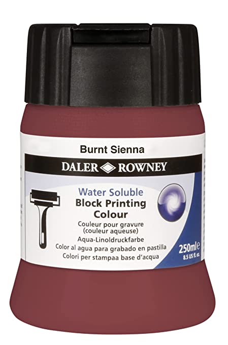 Daler-Rowney Water Soluble Block Printing Colour (250ml, Black) Pack of 1