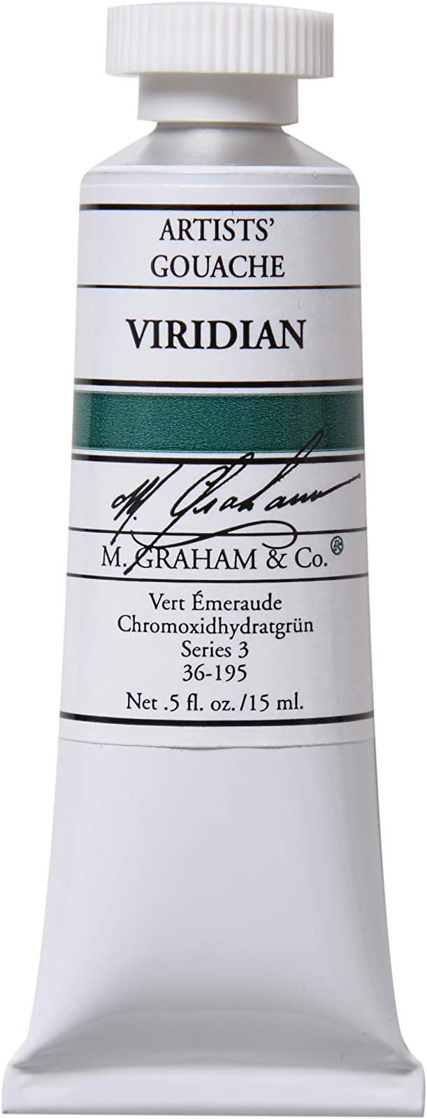 M. Graham 1/2-Ounce Tube Gouache Paint, Viridian