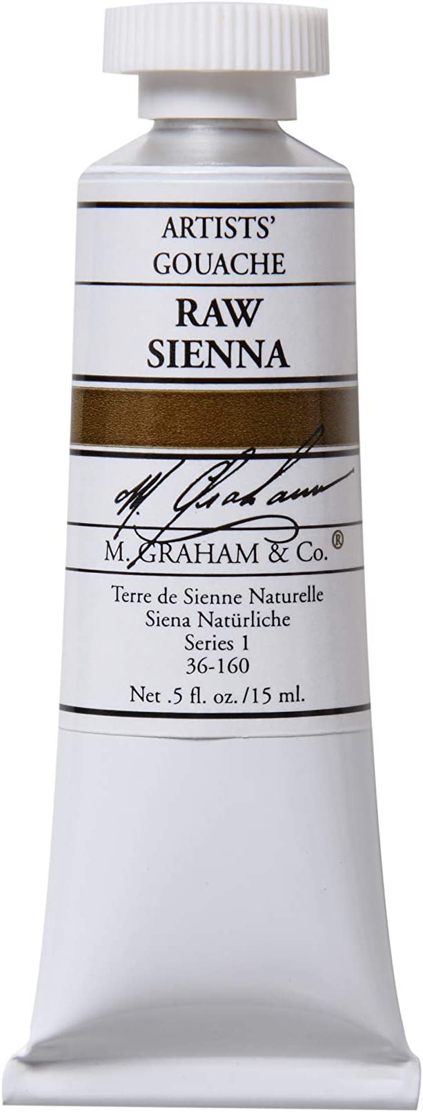 M. Graham 1/2-Ounce Tube Gouache Paint, Raw Sienna