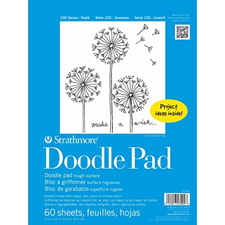 STRATHMORE 100 SERIES PADS FOR AGES 5 AND UP DOODLE 60 sheets (22.9 x 30.5 cm)
