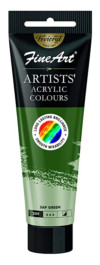 Fevicryl Fine Art Artists Acrylic Colour 100ml No- 209 Sap Green