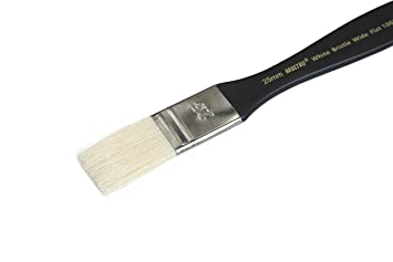 Brustro Artists White Bristle Wide Flat Brush - Series 1002 - Size - 25MM