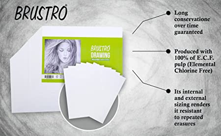 Brustro Drawing Papers 200 GSM A3, Pack of 20 + 4 Free Sheets